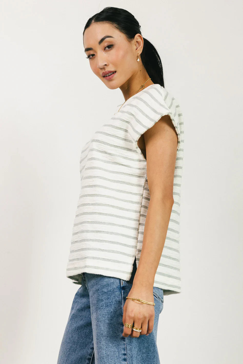 Kaycie Muscle Tee in Grey