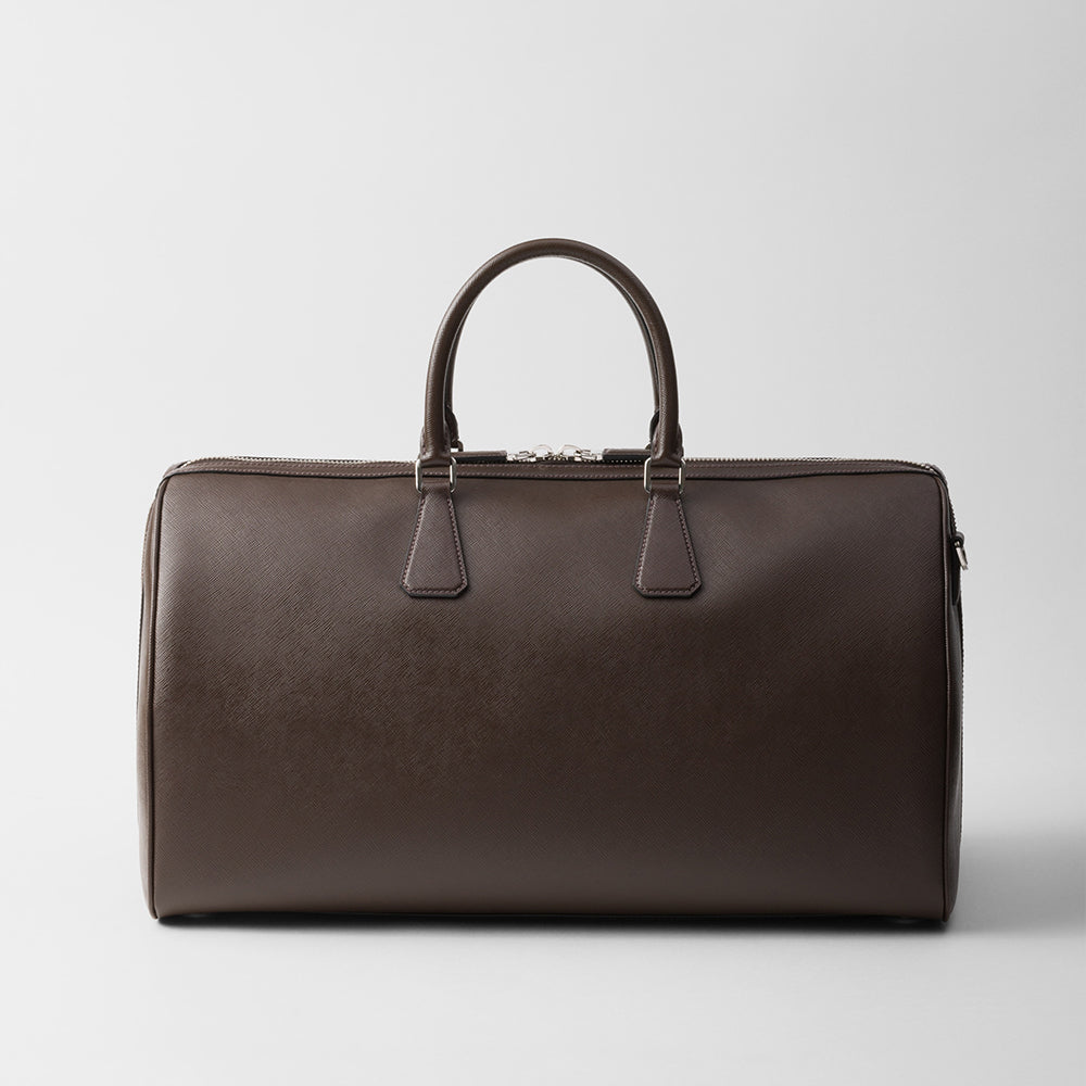 PRADA Black Saffiano Leather Travel Bag #379101