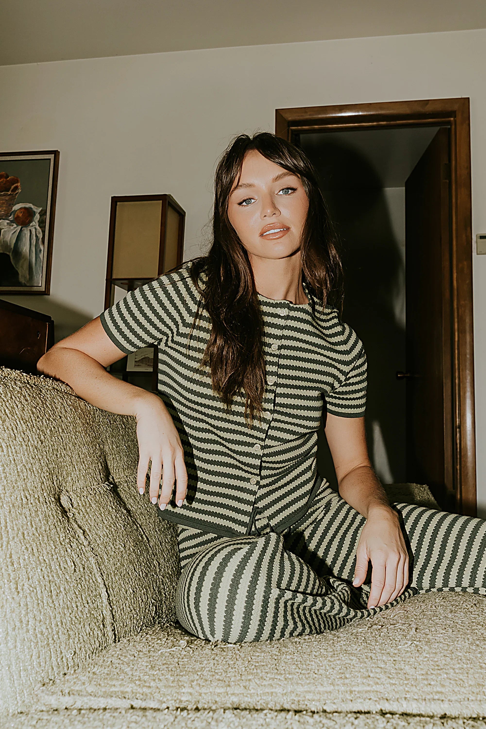 Ireland Striped Top in Green