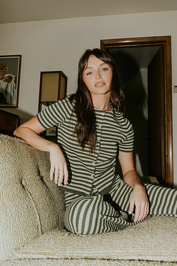 Ireland Striped Top in Green