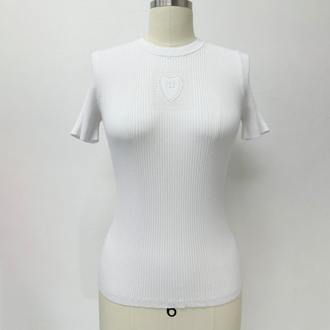 Chanel Women's Summer Fashion Casual Crew Neck Pullover Combed Cotton Yarn Solid Color Knit Short Sleeve T-Shirt #78781