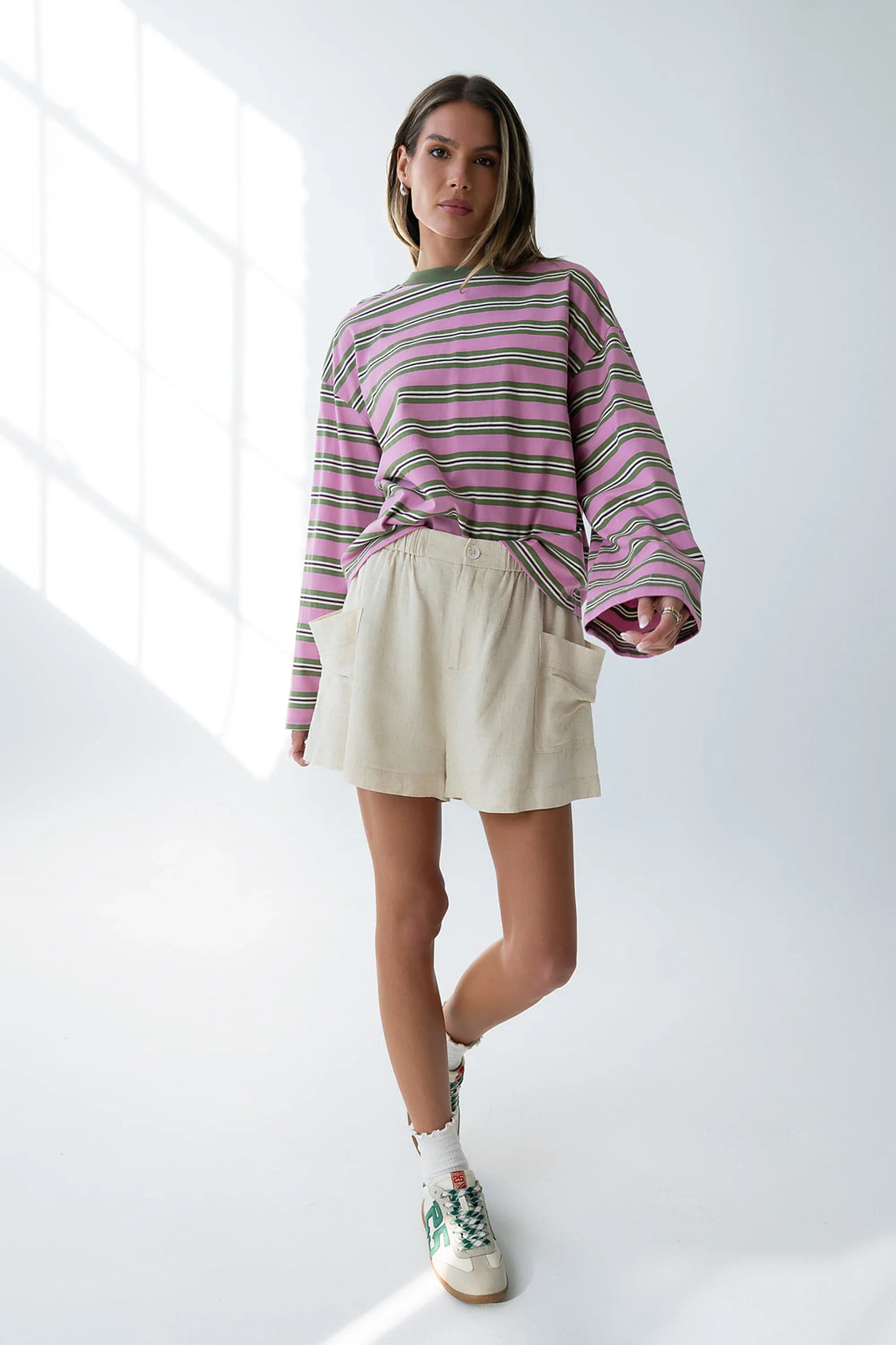 Kiana Striped Top in Orchid