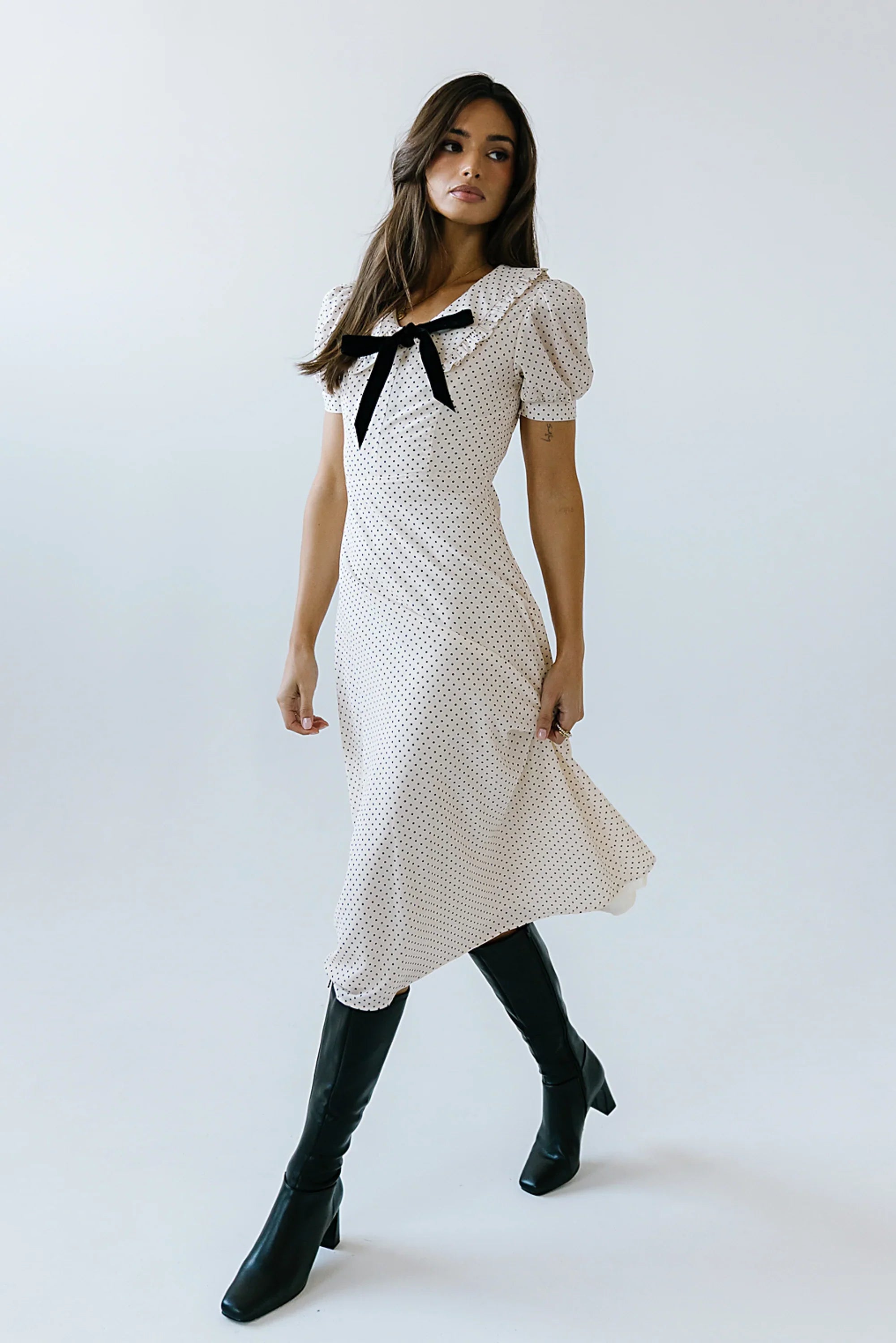 Chloe Polka Dot Midi Dress