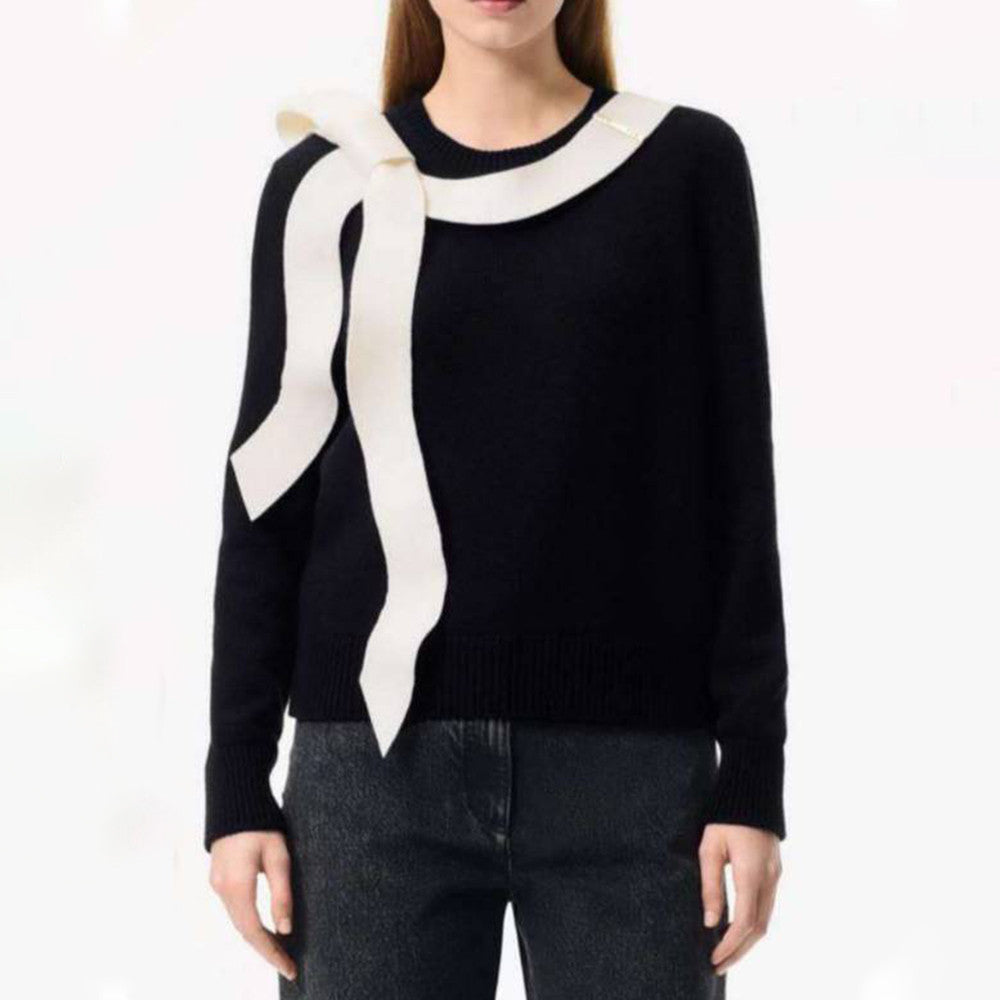 Chanel Sweater Cashmere Black and Cream #333640