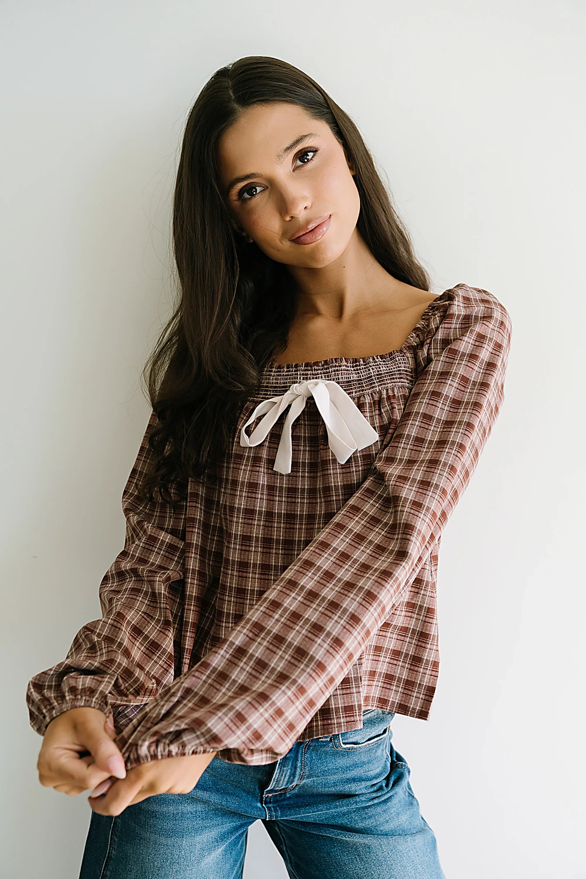 Jemma Plaid Blouse
