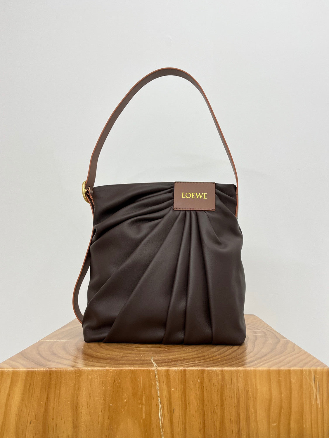 Loewe Draped Tote in Mellow Nappa Lambskin Black #336454