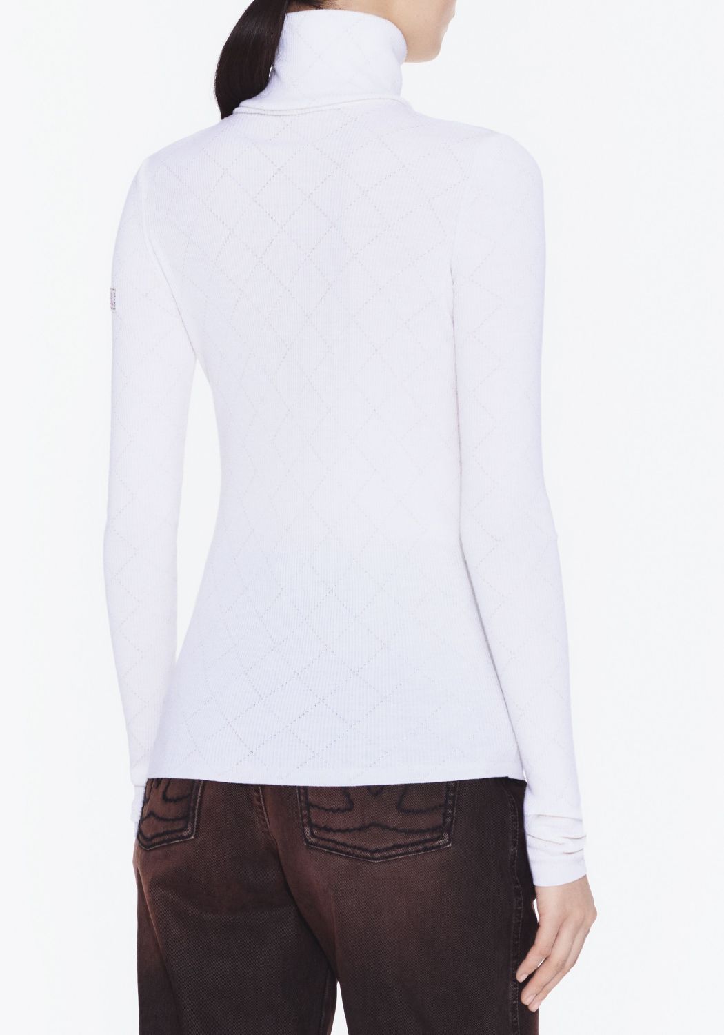 Chanel Turtleneck Pullove Sequined Wool Black Gold Silve #333816
