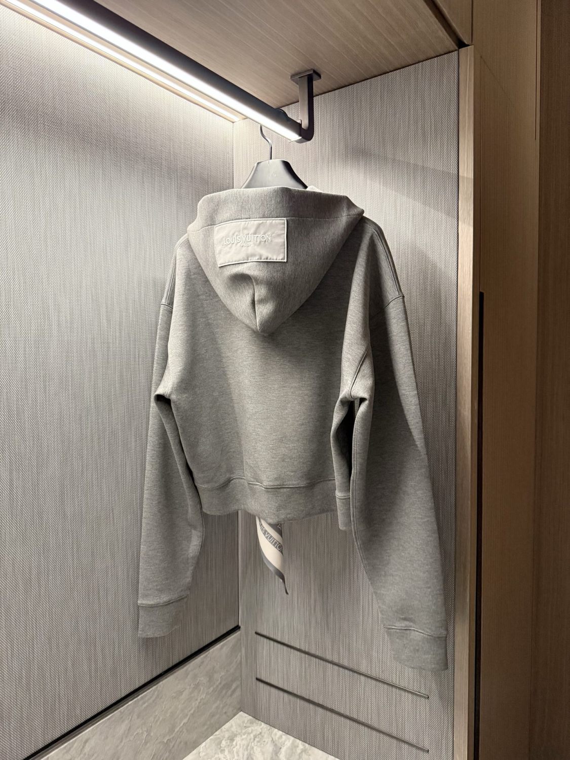 Louis Vuitton Fall/Winter Cropped Monogram Scarf Hoodie #332734