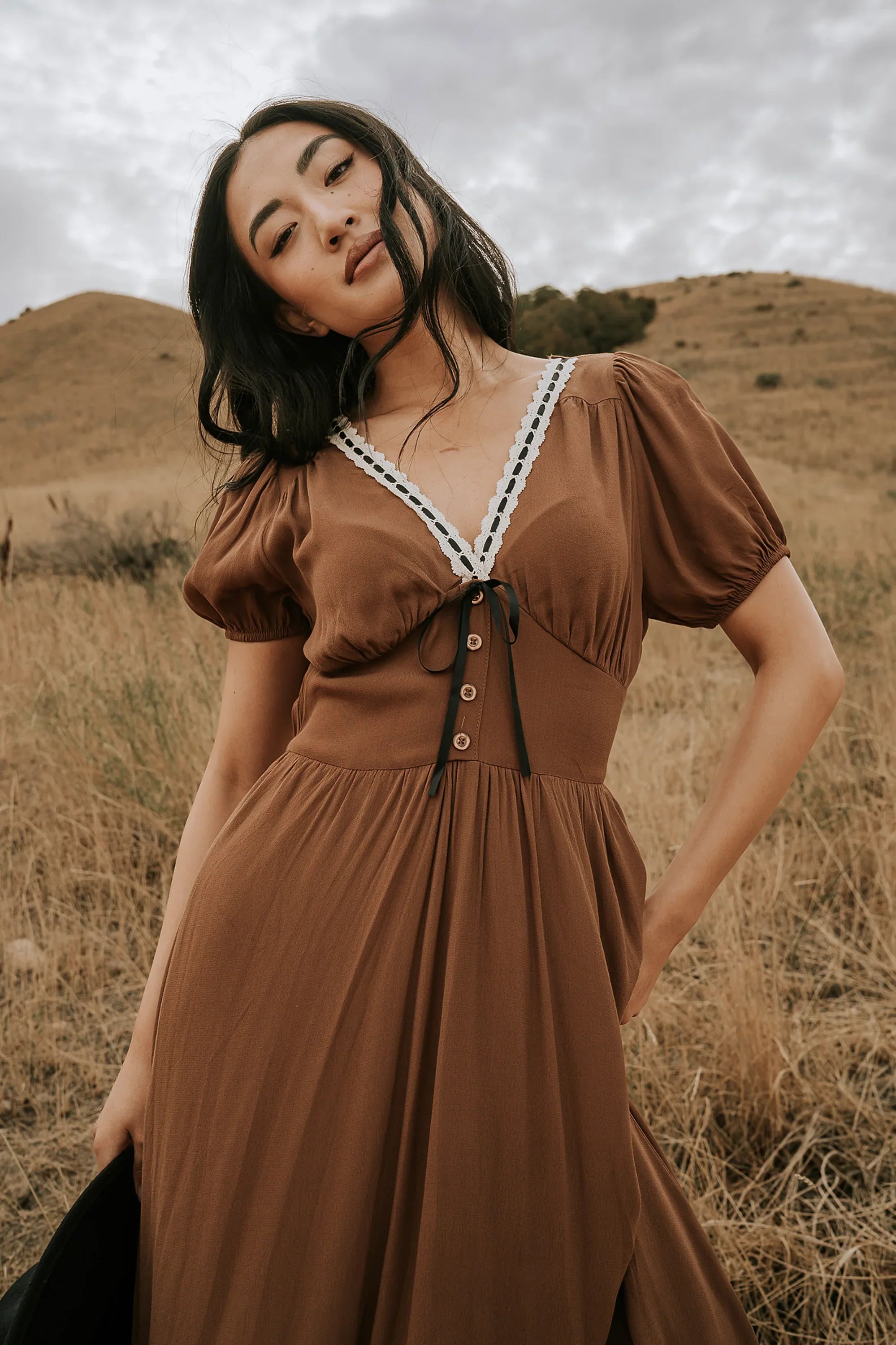Kaydence Maxi Dress in Brown