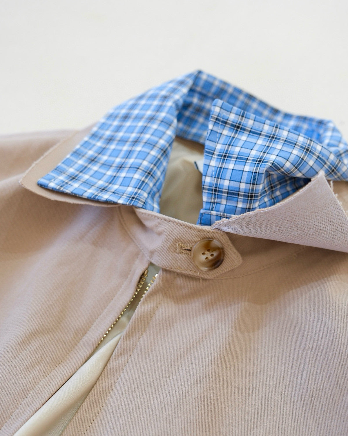 MiuMiu Women's Spring/Fall Fashion Casual Plaid Patchwork Collar Zipper Front Long Sleeve Jacket #79438