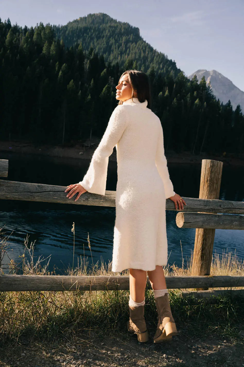 Lumen Turtleneck Midi Dress