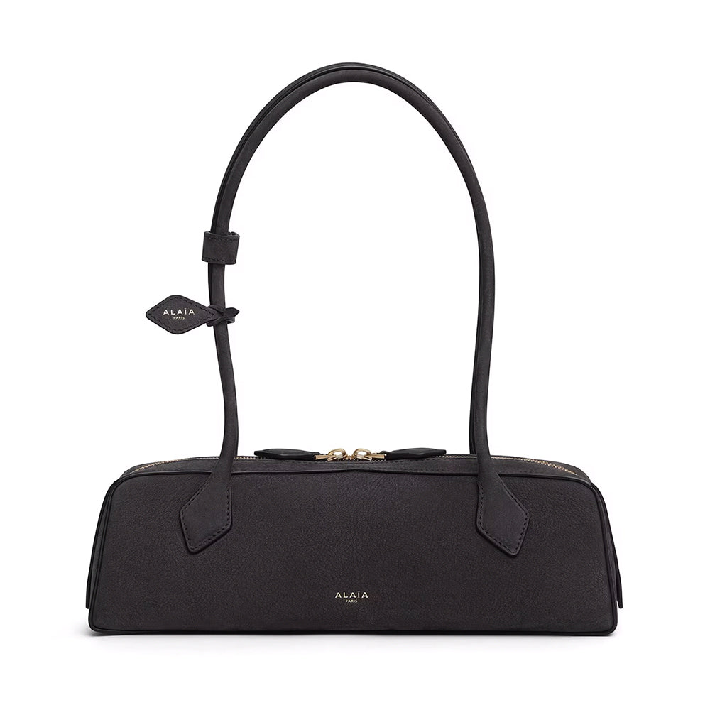 Alaïa Raspberry Le Teckel Medium Bag in Nubuck #320545