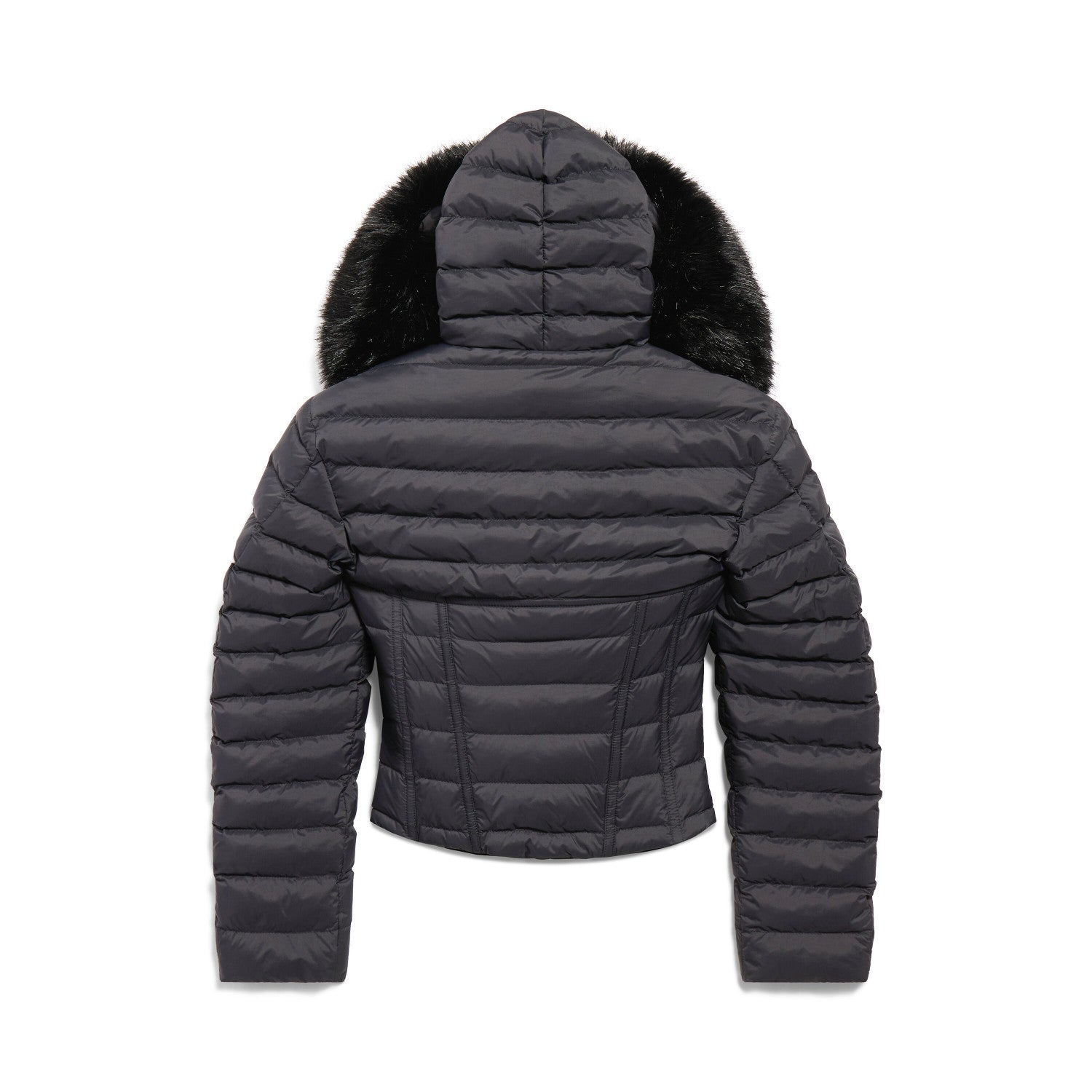 Balenciaga Women's Hooded Corseted Puffer Black #333731