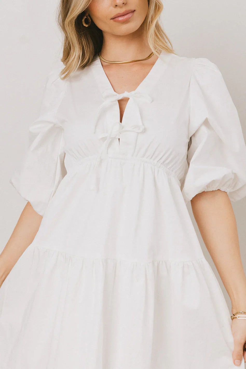 Nadia Midi Dress in Cream