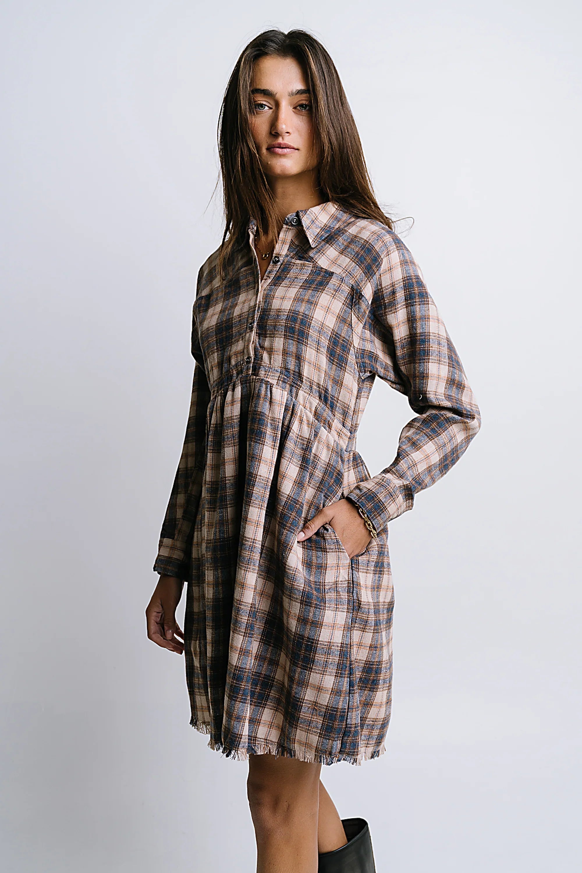 Karrie Plaid Mini Dress