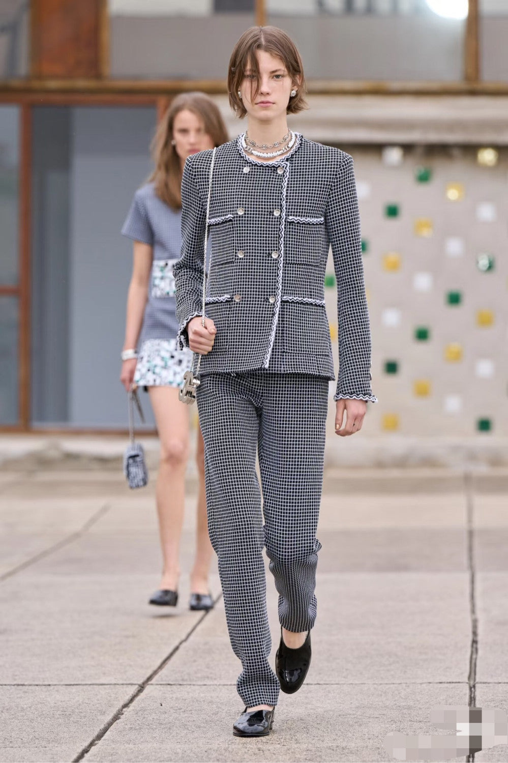 Chanel Tweed Plaid Jacket #336536