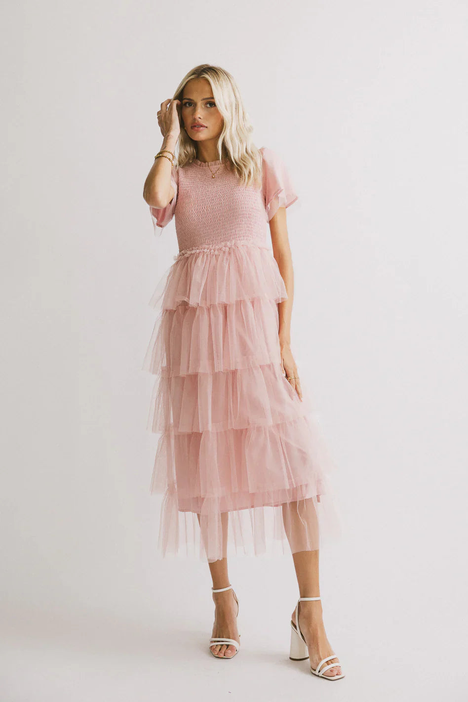 Marcella Ruffle Midi Dress