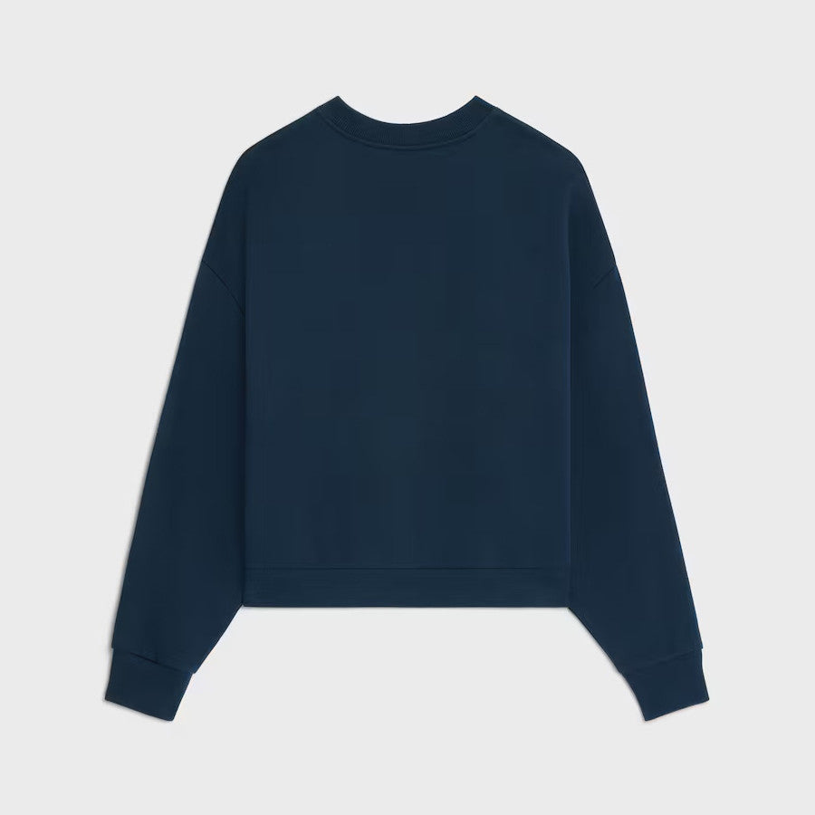 Celine Women's Fall/Winter Fashion Casual Oversized Flocked Print Letter Logo Crew Neck Long Sleeve Sweatshirt #78459