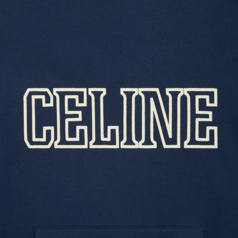 Celine Men's and Women's Unisex Spring/fall Fashion Casual Hooded Color-blocked Long-sleeve Oversized Sweatshirt With Letter Print Between Sleeves Hooded Sweatshirt #78455