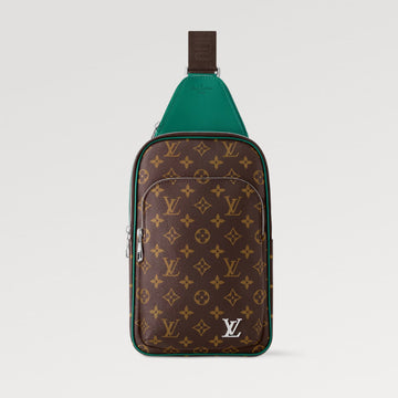 Louis Vuitton Men's AVENUE Shoulder Bag Letter Logo Zipper Closure Colorblocked Leather Casual Crossbody Bag Bags M12734 #81193