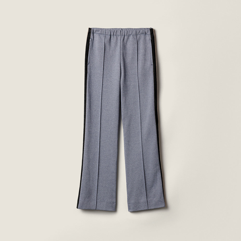 MiuMiu Blue grey Velour Blouson Zipper Jacket Navy Jersey Pants   #335444