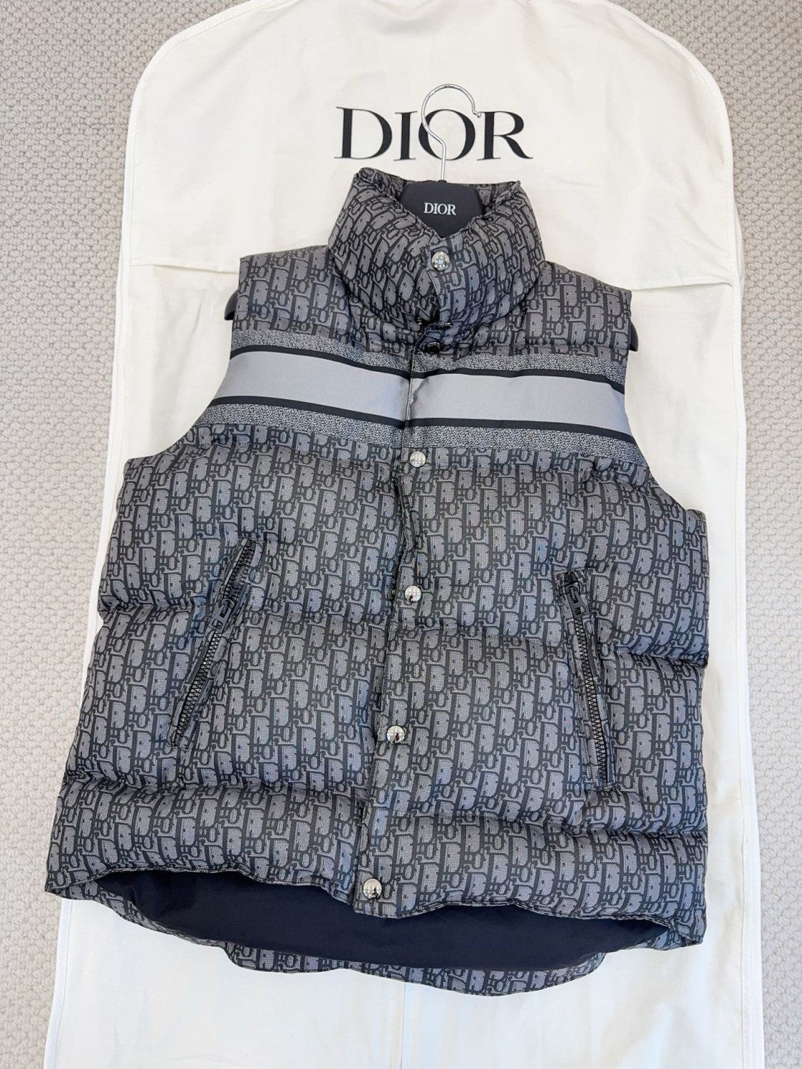 Dior 25FW Oblique Jacquard Ski Series Cotton Vest Back Logo Jacquard Webbing #333043