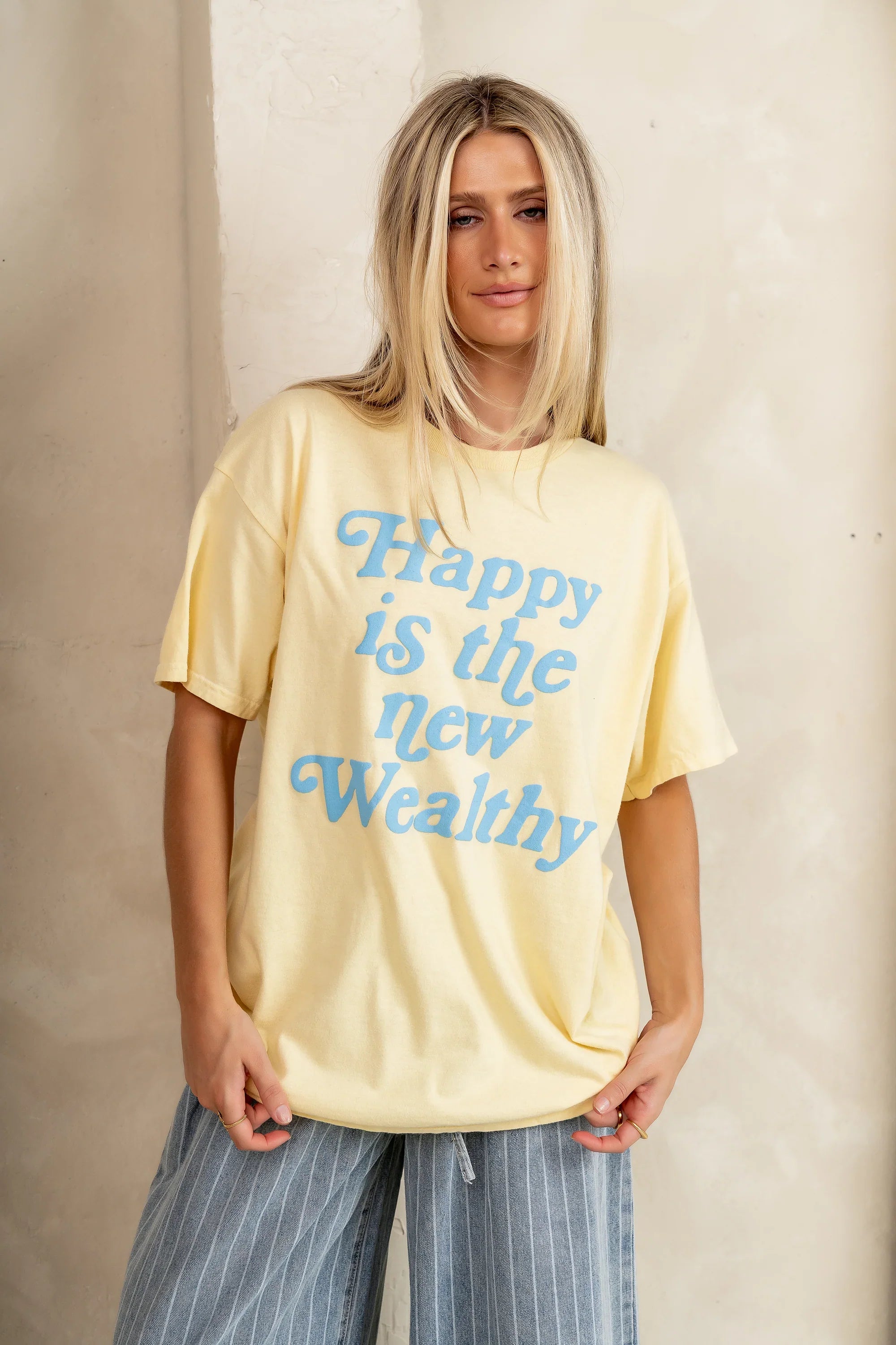 Happy Is The New Wealthy Graphic Tee