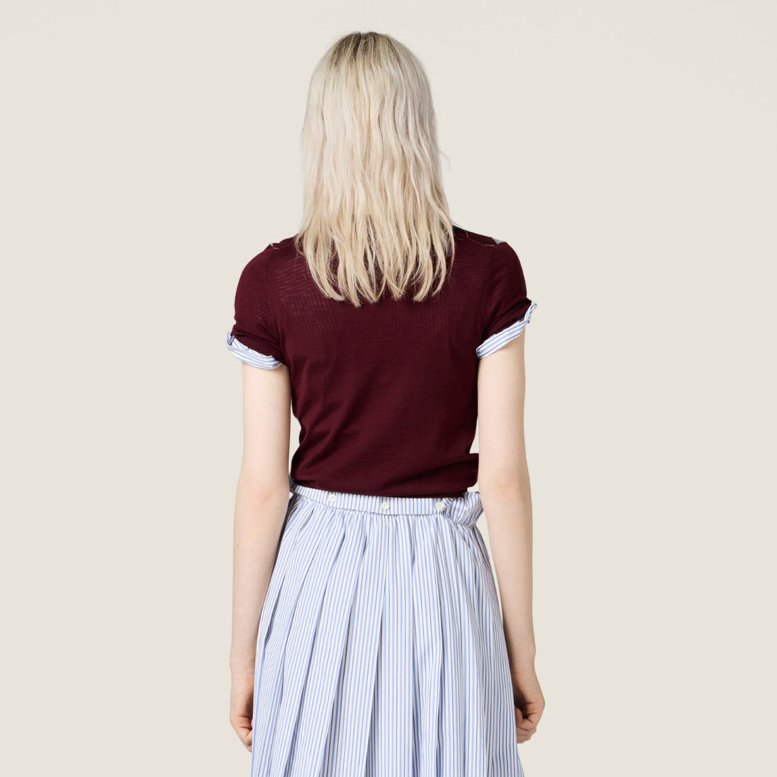 MiuMiu Women's Summer Fashion Casual Collared Diamond Pattern Wool Polo Shirt Short Sleeve T-shirt #78464