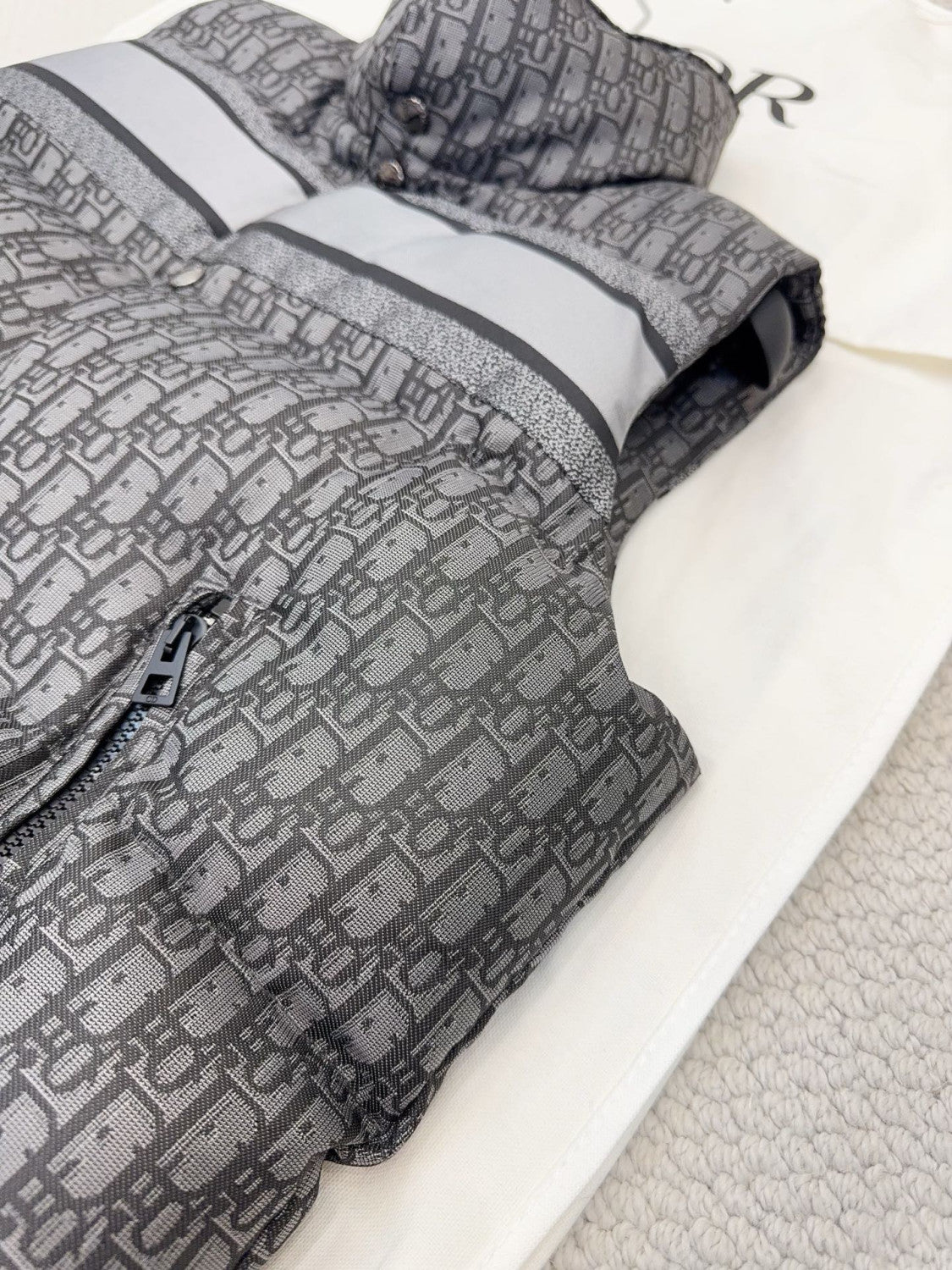 Dior 25FW Oblique Jacquard Ski Series Cotton Vest Back Logo Jacquard Webbing #333043