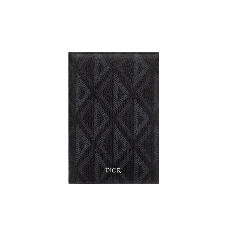 Dior Men's CD lcon Vertical Bifold Card Holder Passport Holder Casual Logo Solid Color Canvas Leather Saddle Passport Cover Wallet Purse Bags Bag 2ADCH169YKK-H00N #81355