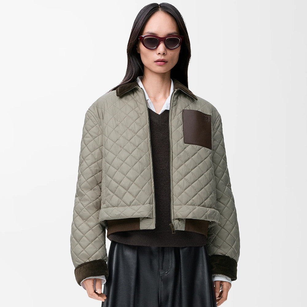 Loewe Short Jacket in Technical Fabric Grey #335510