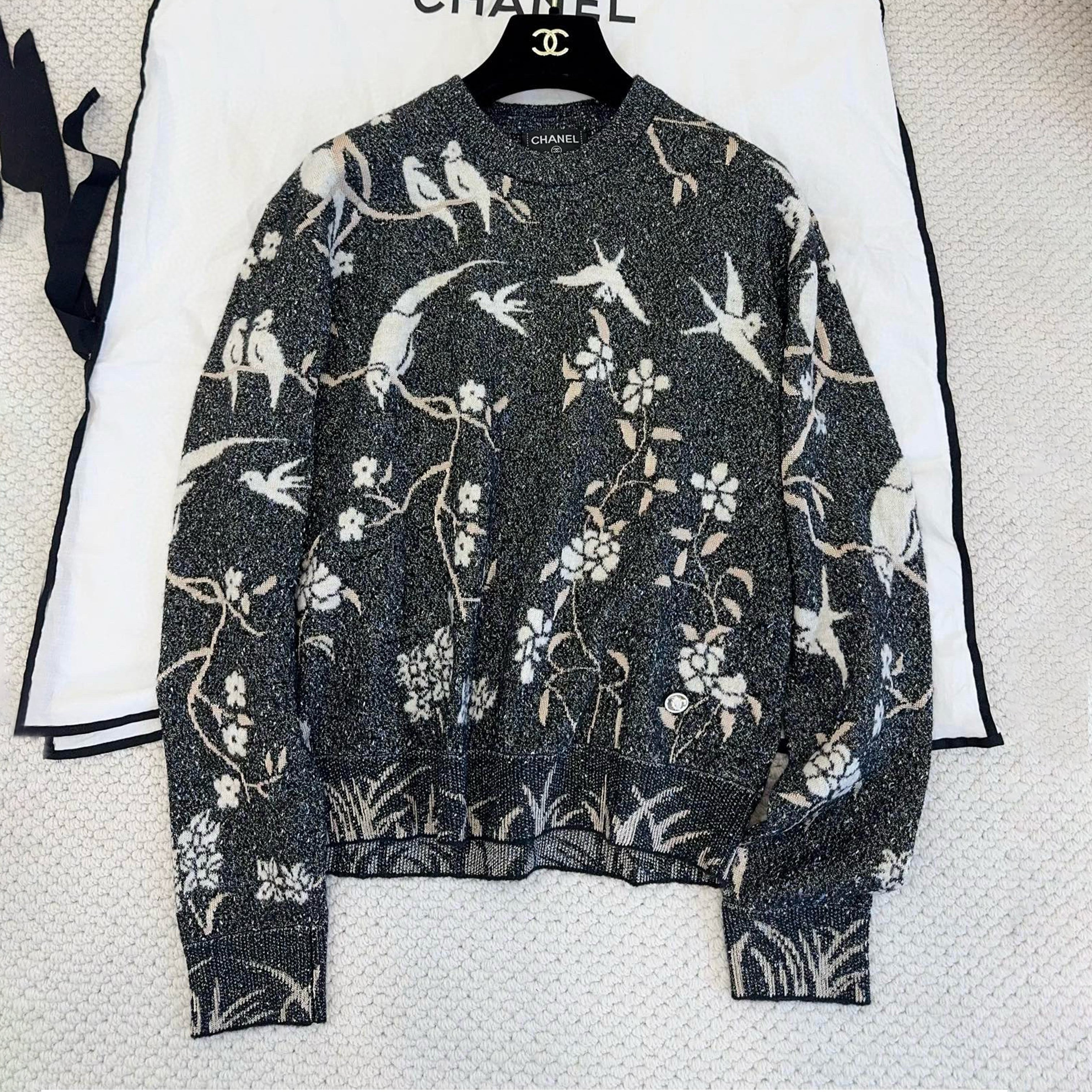 Chanel Women's Spring. Autumn. and Winter Jacquard Solid-Color Crew Neck Pullover Sweater Ngvp #2551