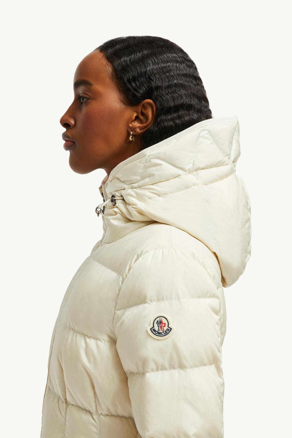 Moncler Ivory Avoce Women's Hooded Short Down Jacket Coat #332707