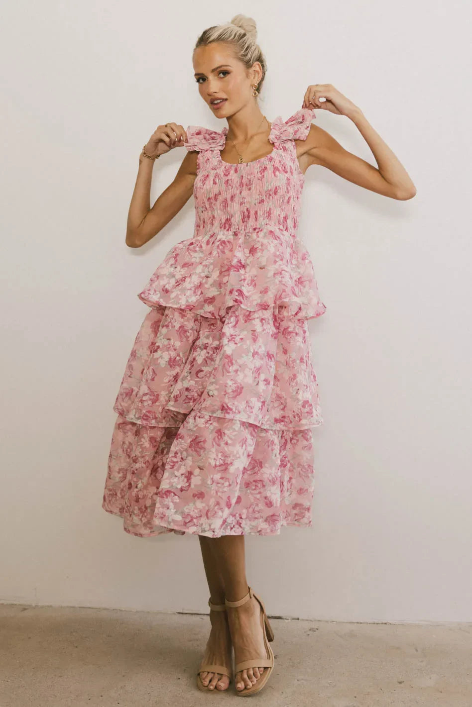 Absedee Floral Midi Dress