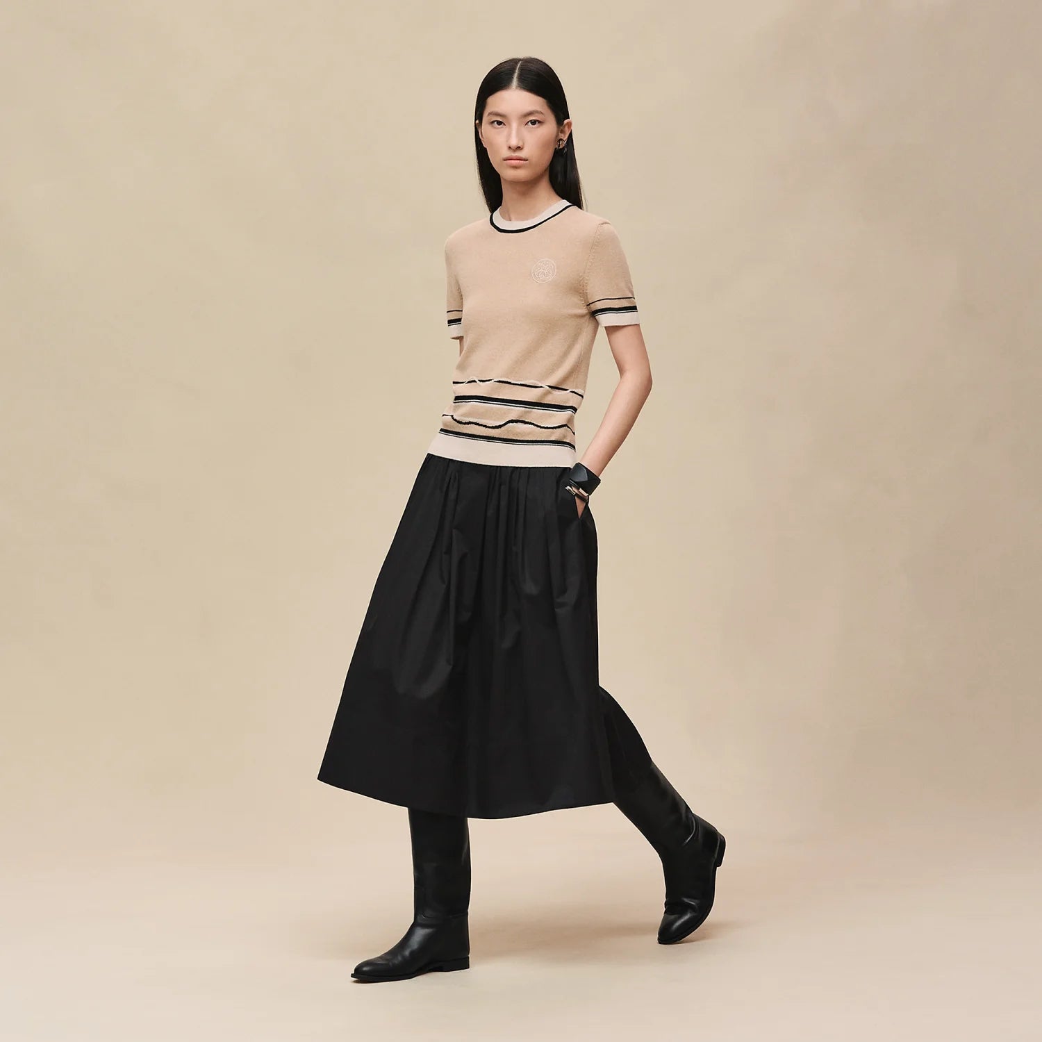 Herm¨¨s Ex-Libris short-sleeve sweater #377273