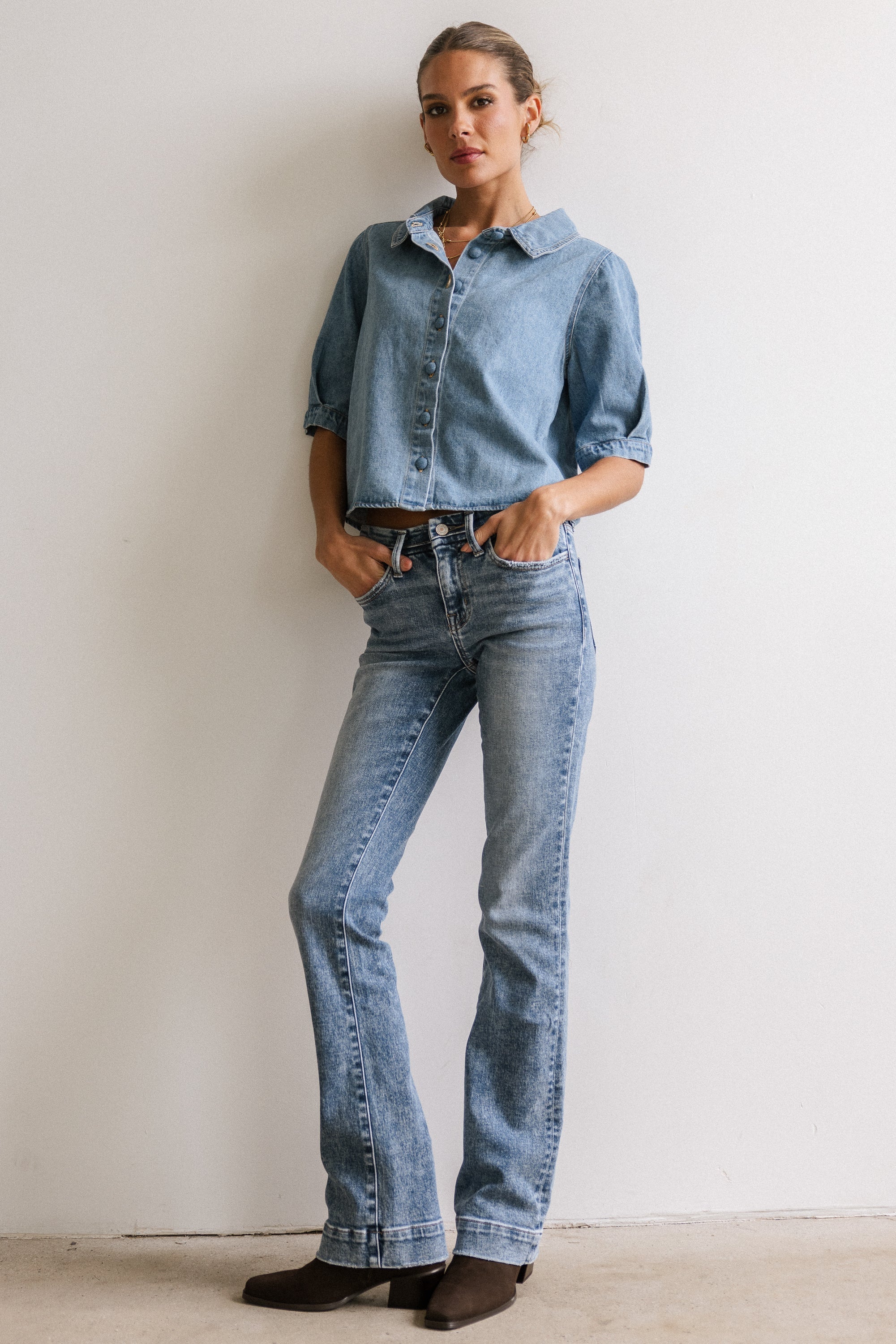 Betty Denim Button Up