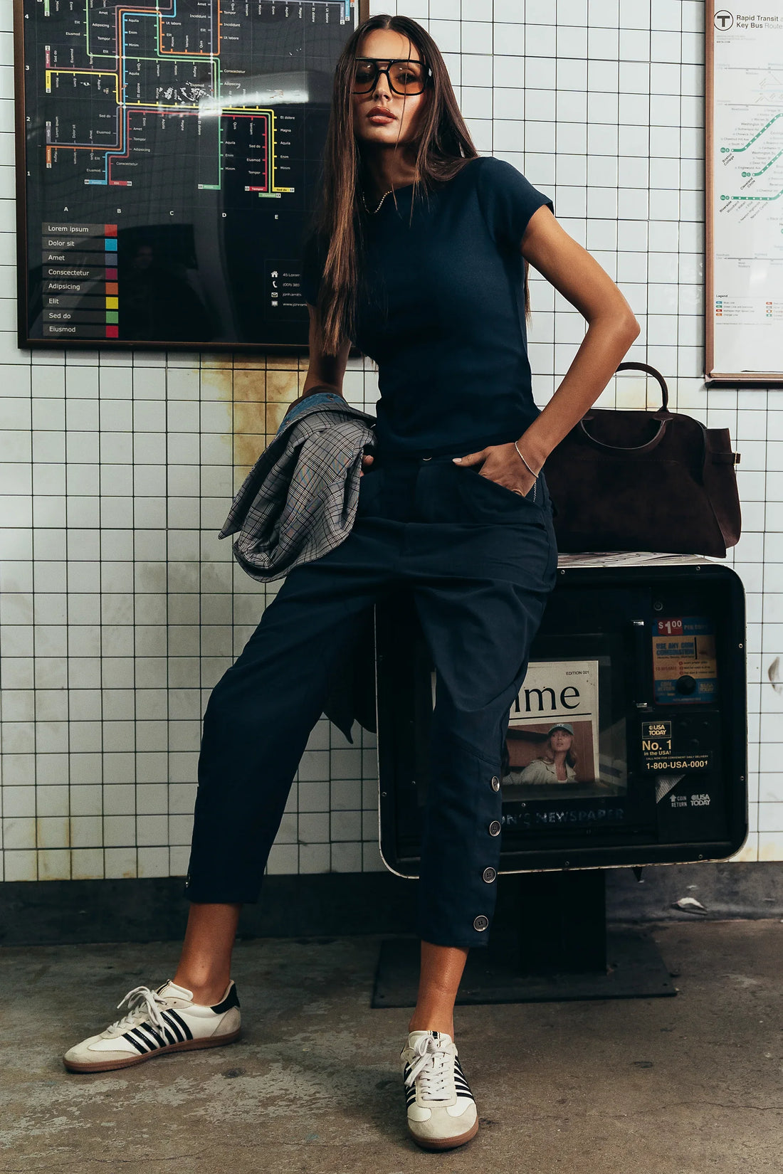 Martha Boatneck Top in Navy