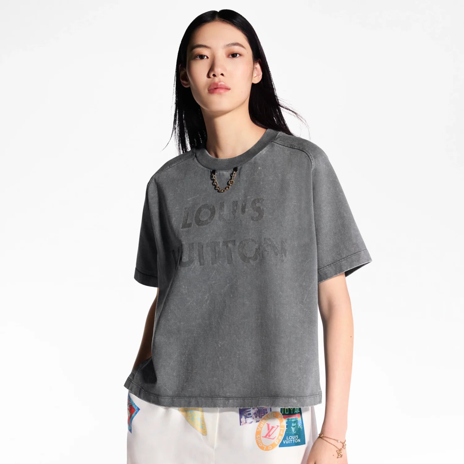 Louis Vuitton Vintage Effect T-shirt Shorts #317096