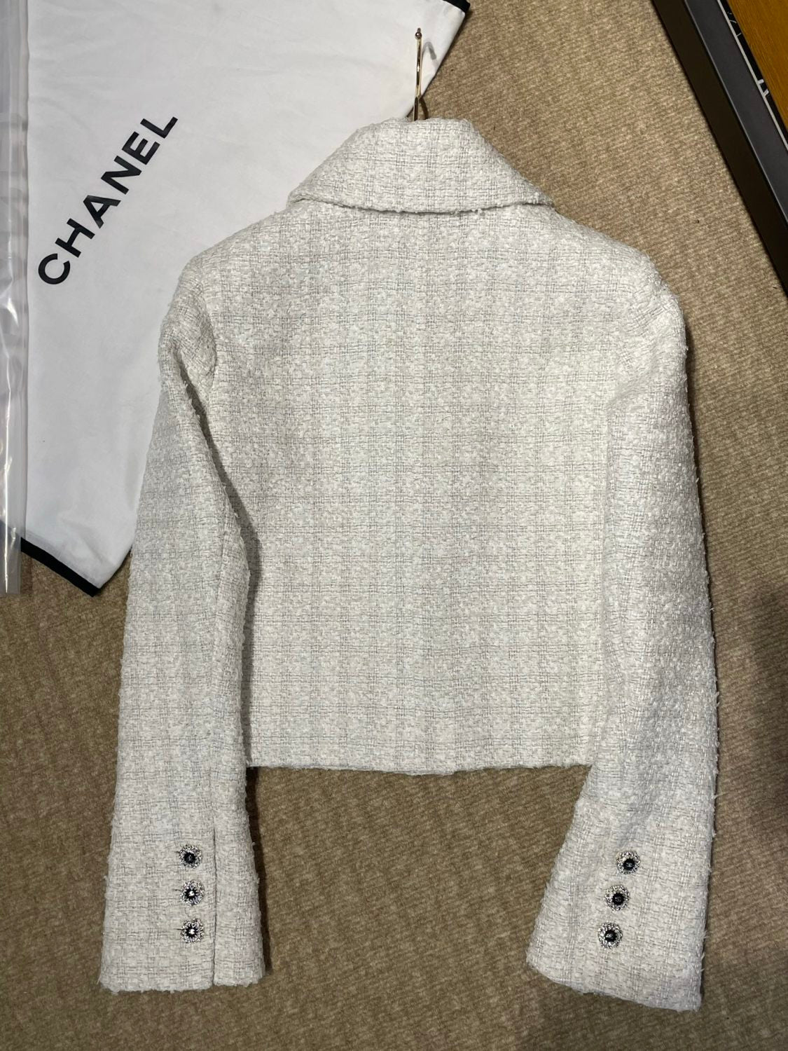 Chanel 25K Fall/Winter Tweed Long-sleeve Single breasted Jacket #333463