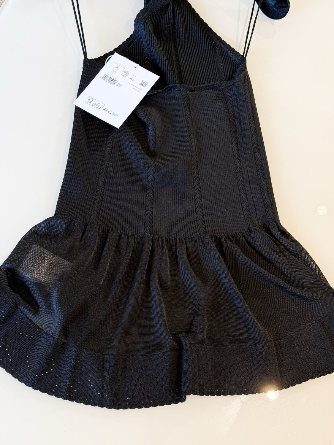 Chanel Top Silk Black White #335459