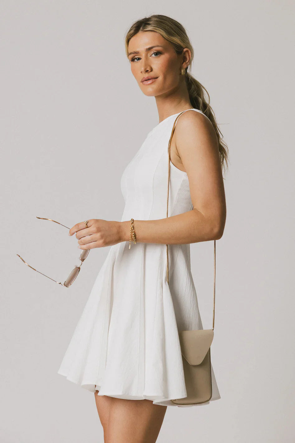 Liora Mini Dress in White