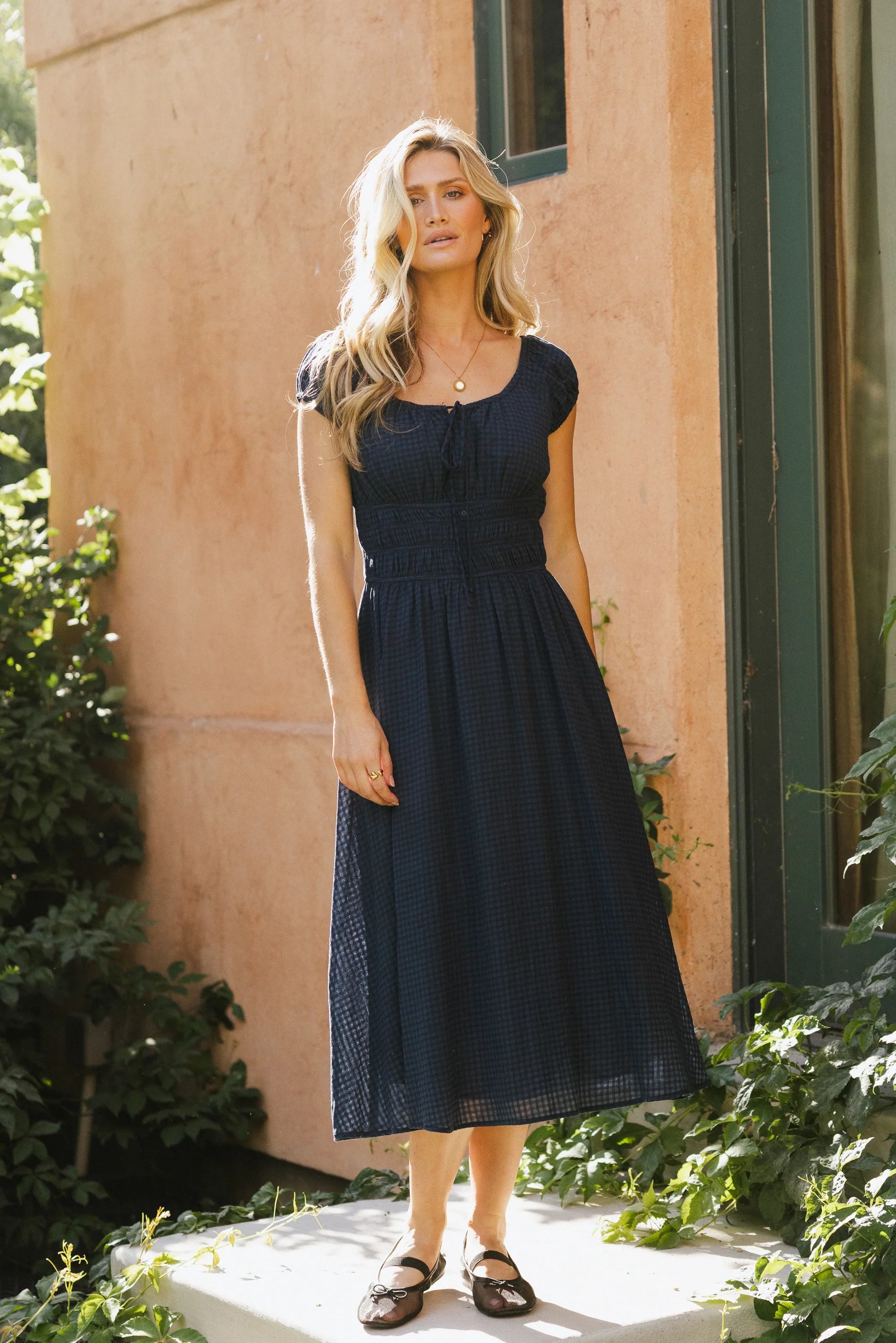Kimber Plaid Midi Dress