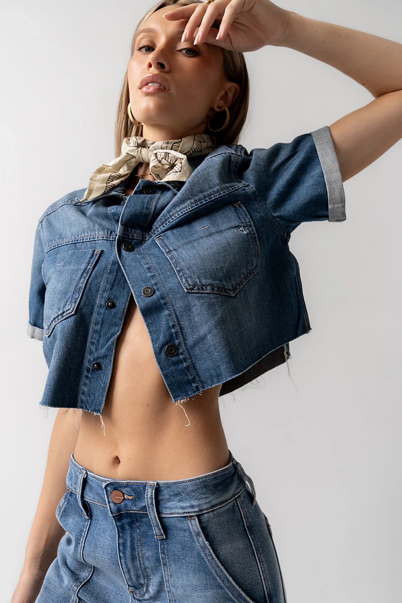 Nina Denim Button Up