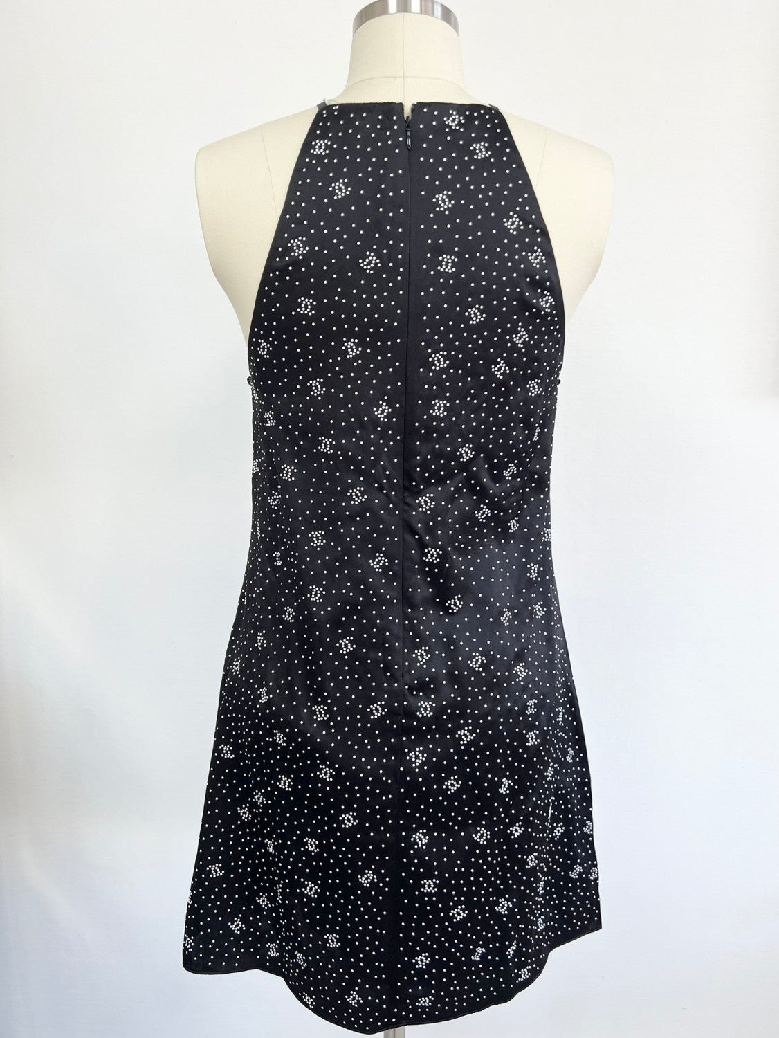 Chanel Women's Summer Fashion Casual Logo Print Round Neck Sleeveless Silk Dress #78287