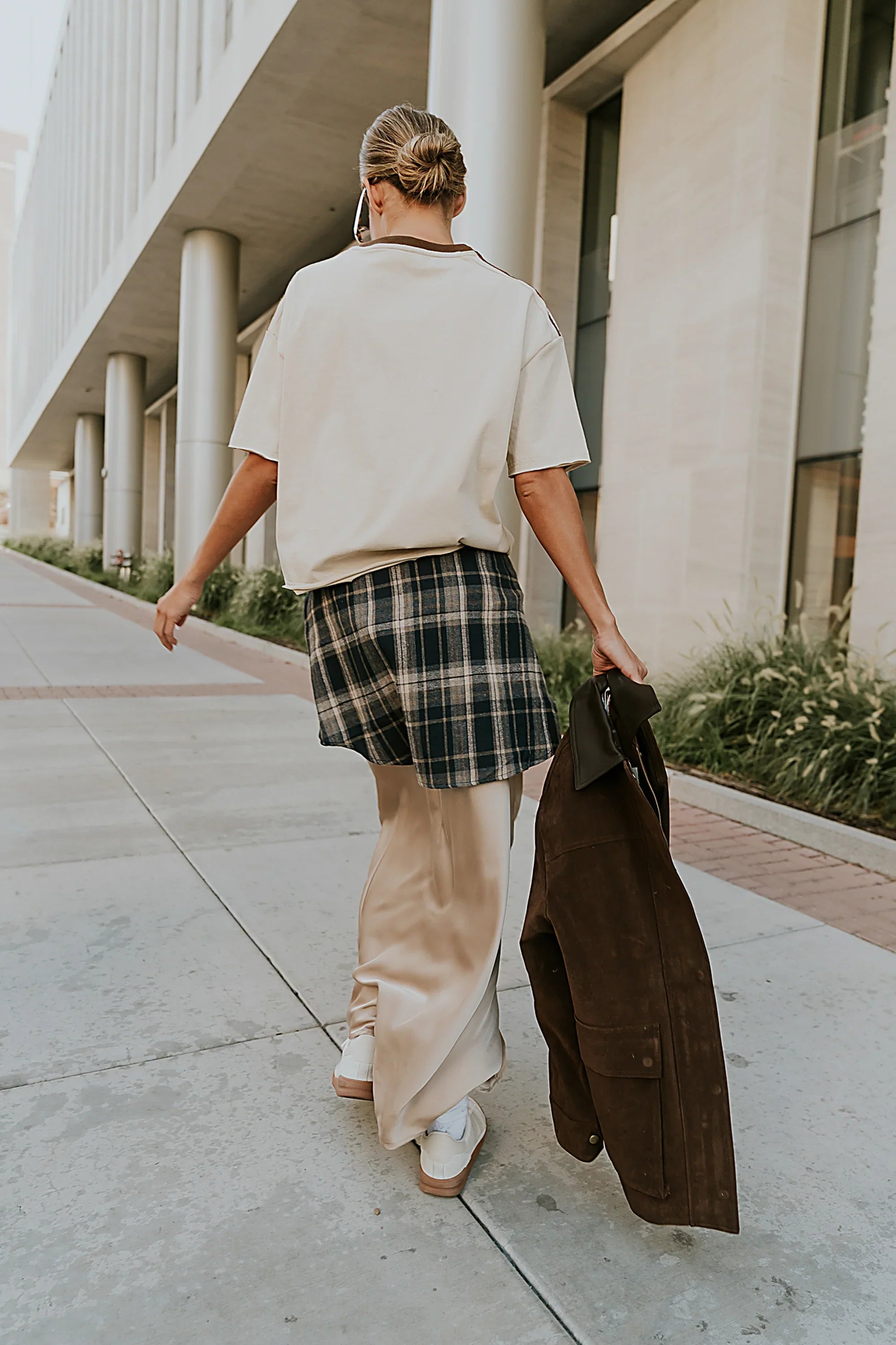 Brooklyn Oversized Graphic Tee in Brown
