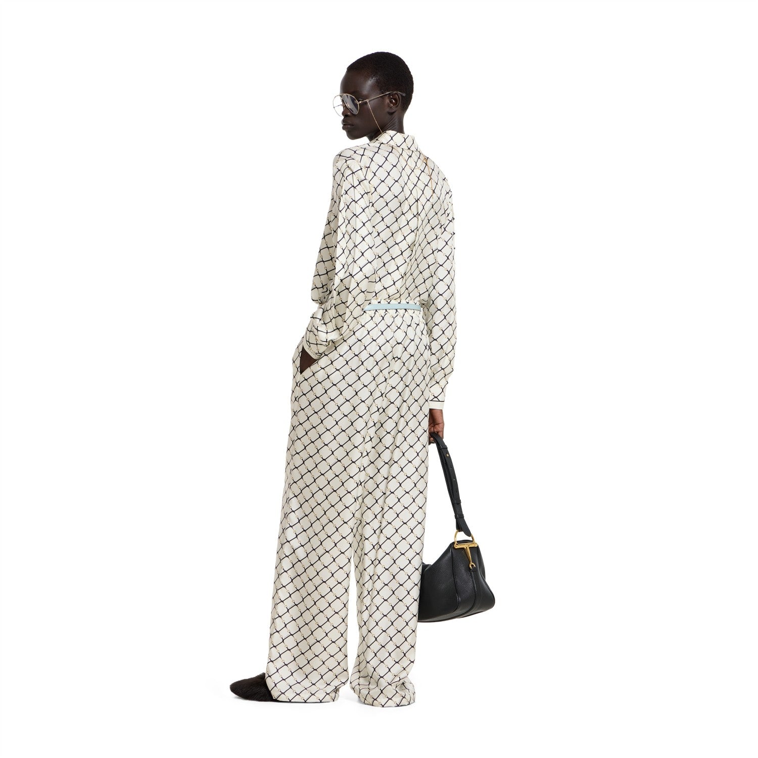 Gucci Printed Silk Twill Shirt in White #335907