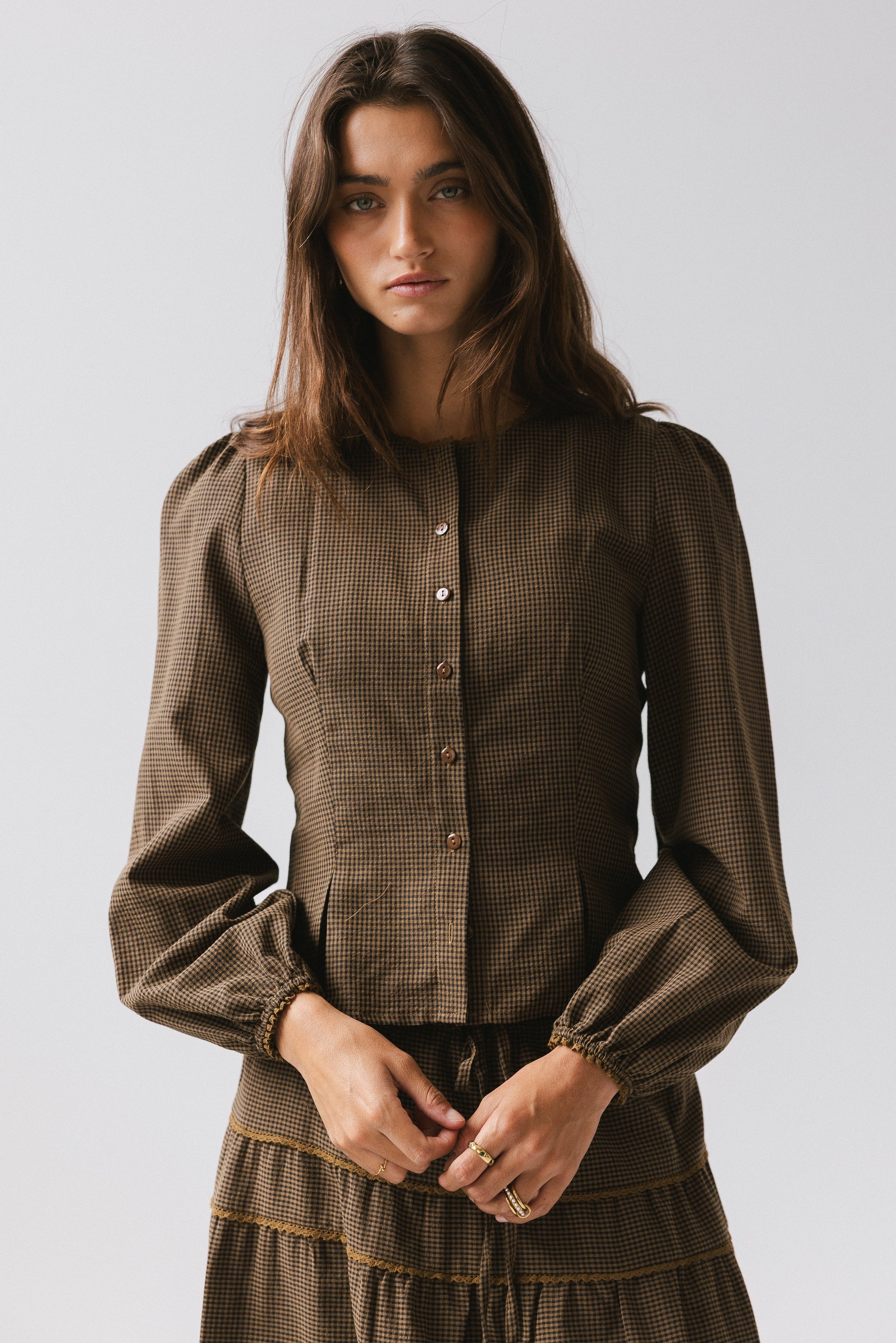 Keira Gingham Blouse
