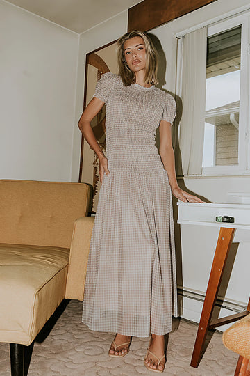 Daisy Gingham Maxi Dress