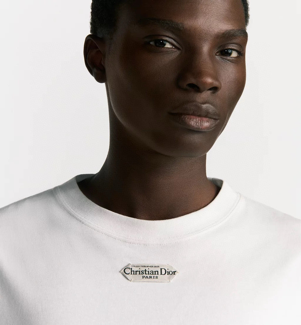 Dior Men's And Women's Summer Fashion Casual Solid Color Crew Neck Loose Fit Cotton Plain Weave Knit Short Sleeve T-Shirt #78564