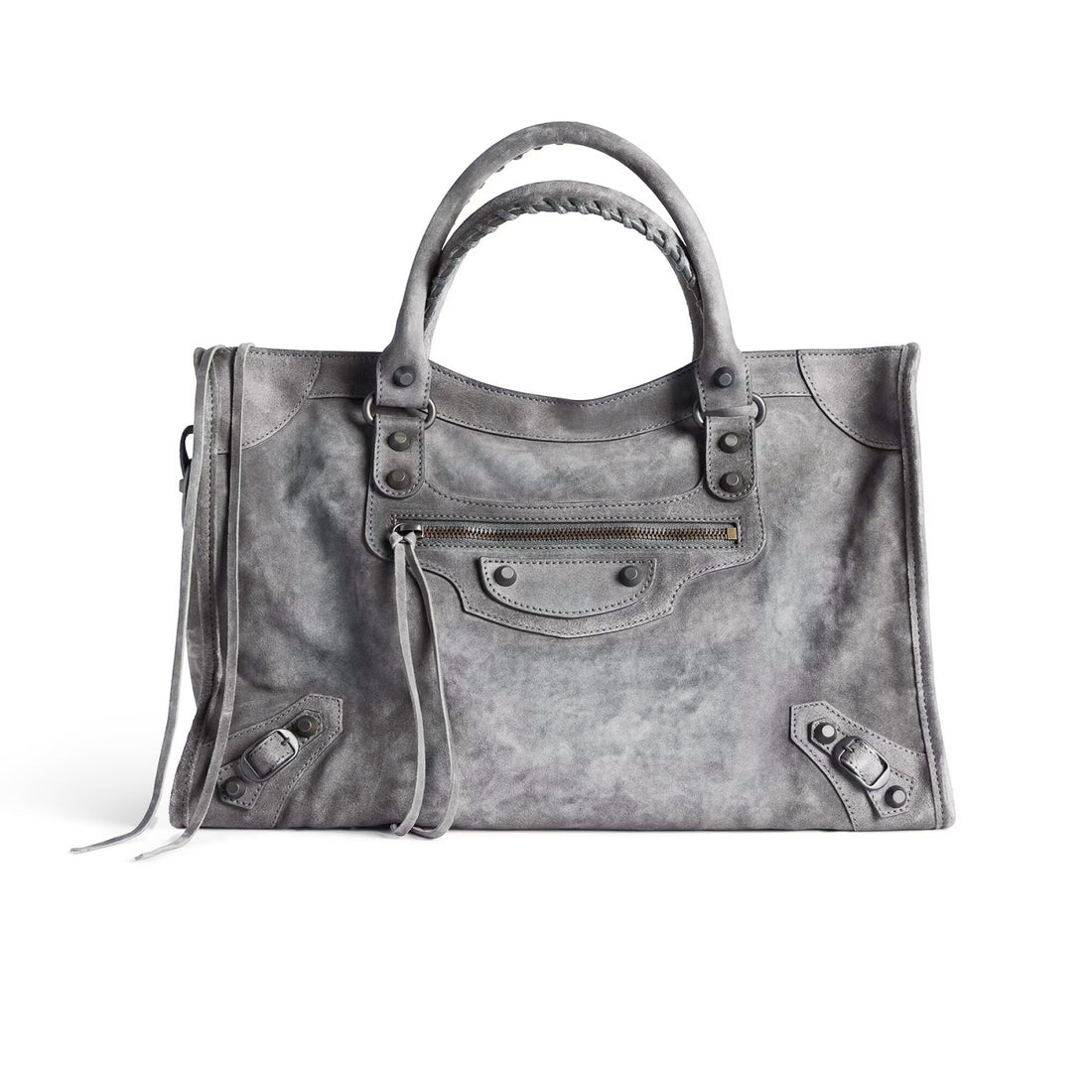 Balenciaga LE CITY Medium Handbag Women's Fashion Luxury Solid-Colour Suede Tote Bag Crossbody Bag Bags 8230582AB2A1143 Ngvp #2434